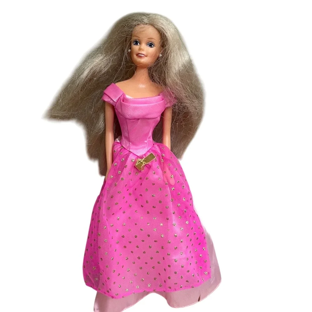 Simba 2009 Doll Pink Gown Gold Glitter China  girls toy girls